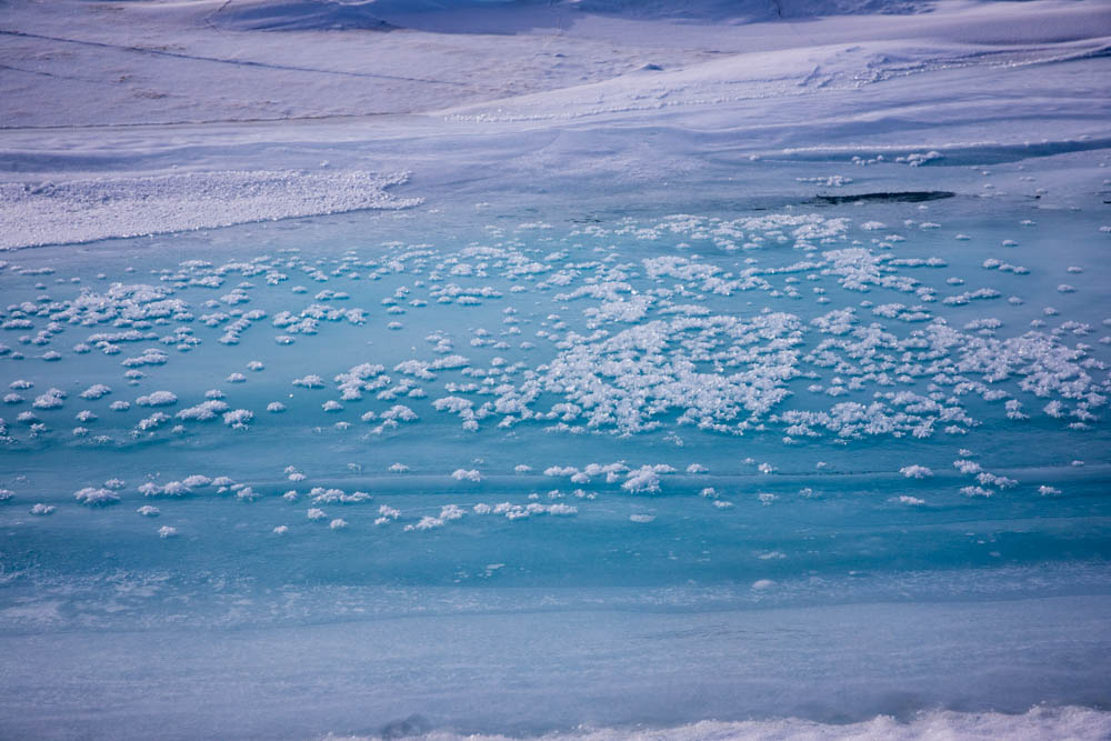 海氷上がアイスシャーベットになっています